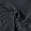 Tissu lainage prince de Galles réversible haute couture - bleu marine x 10 cm