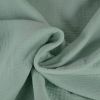 Tissu triple gaze - vert de gris x 10 cm