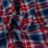 Tissu flanelle coton tartan haute couture - rouge x 10 cm