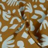Tissu popeline coton Puzzle Directions ocre - Nérida Hansen x 10 cm