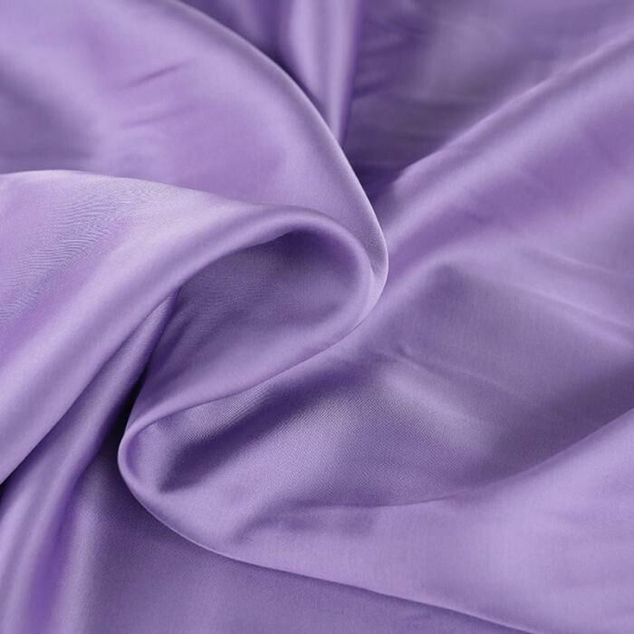 Tissu satin viscose uni - lilas x 10 cm