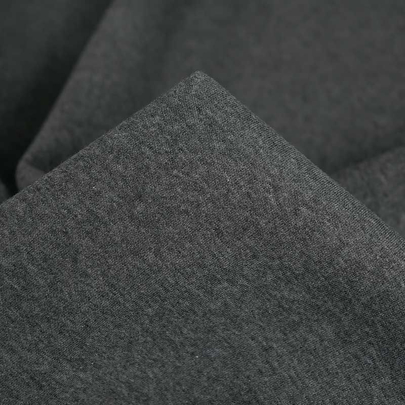 MOLLETON Bigamol gris chiné /noir au mètre - Vente de tissu en
