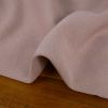 Tissu molleton sweat lurex argent - vieux rose x 10 cm
