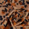 Tissu viscose oeko-tex léopard - orange x 10 cm