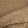 Tissu sherpa fausse fourrure mouton - marron clair x 10 cm