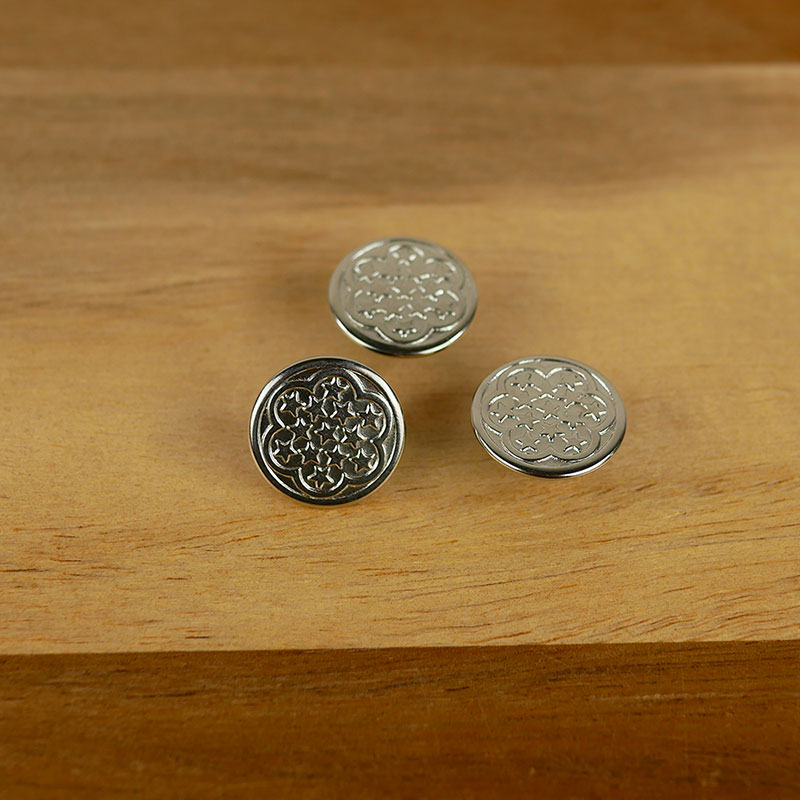 Rivets de jeans 9,5 mm – Lot de 50 – Bronze, argenté, gun, gris Couleur Argenté