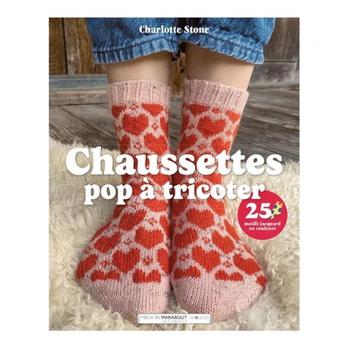 Chaussettes pop à tricoter - 25 motifs jacquard en couleurs