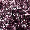 Tissu jersey velours sequins - rose x 10 cm