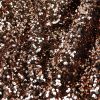 Tissu jersey velours sequins - bronze x 10 cm
