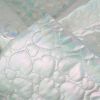 Tissu matelassé doudoune métallisé coeurs - argent x 10 cm