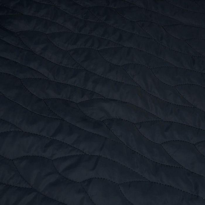 Tissu matelassé doudoune torsades - bleu marine x 10 cm