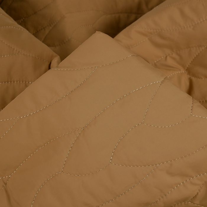 Tissu matelassé doudoune torsades - beige x 10 cm