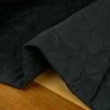 Tissu matelassé doudoune coeurs - noir x 10 cm