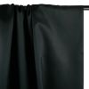 Tissu doublure satin pongé de luxe - noir x 10 cm