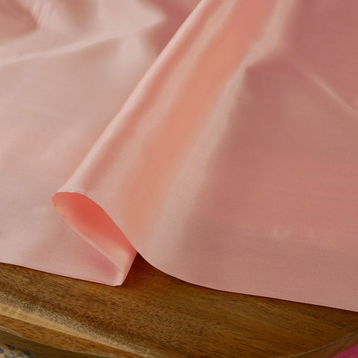 Tissu doublure satin pongé de luxe - saumon x 10 cm