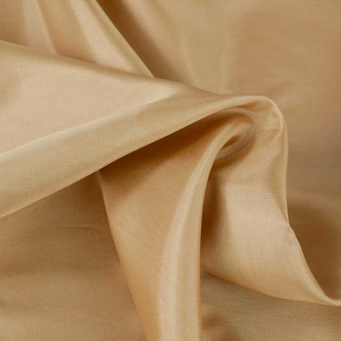 Tissu doublure satin pongé de luxe - beige x 10 cm