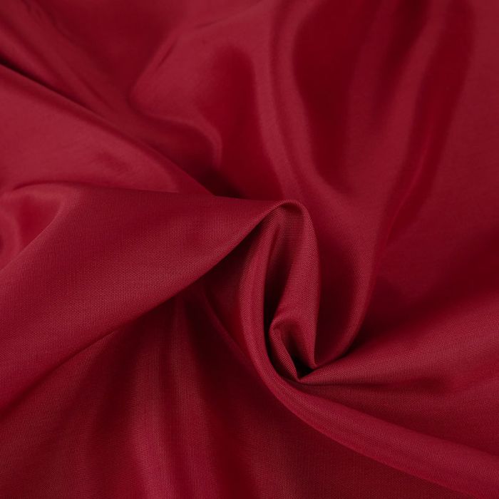 Tissu doublure satin pongé de luxe - rouge x 10 cm