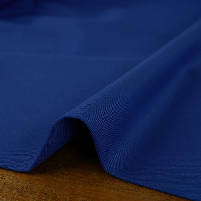 Tissu gabardine coton uni - bleu roi x 10 cm