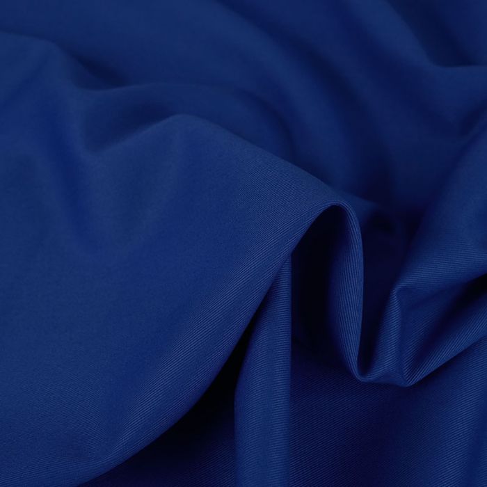 Tissu gabardine coton uni - bleu roi x 10 cm