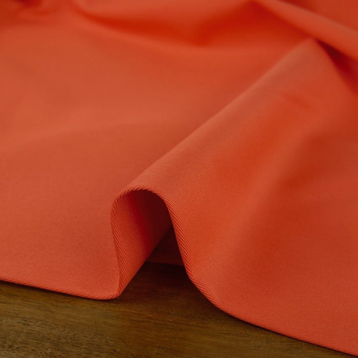 Tissu gabardine coton uni - tangerine x 10 cm