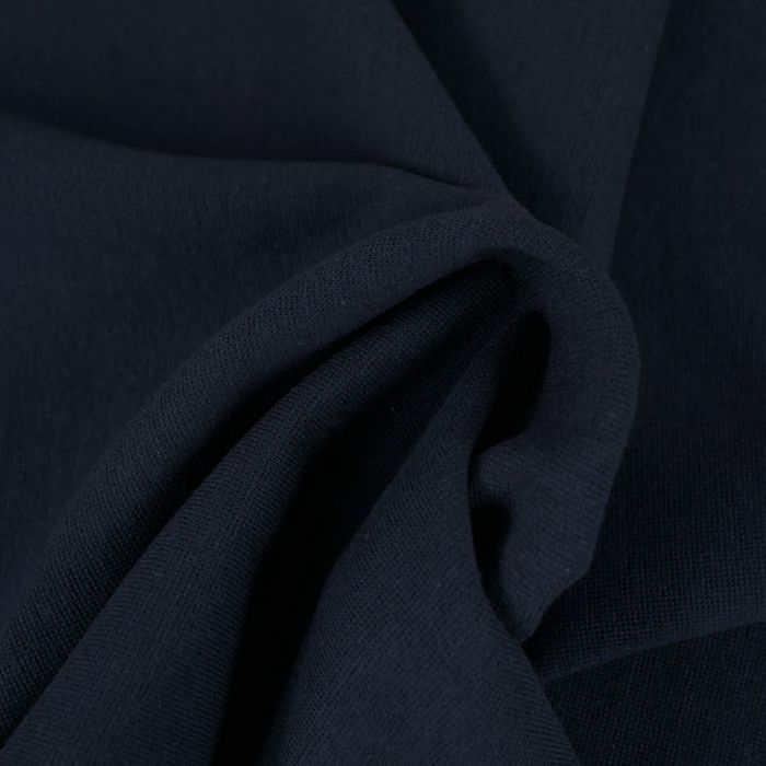 Bord-côte tubulaire uni oeko-tex - bleu marine x 10 cm