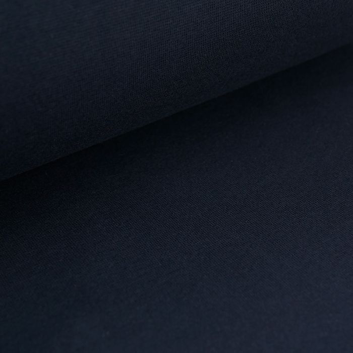 Bord-côte tubulaire uni oeko-tex - bleu marine x 10 cm