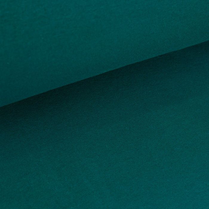 Bord-côte tubulaire uni oeko-tex - pétrole x 10 cm