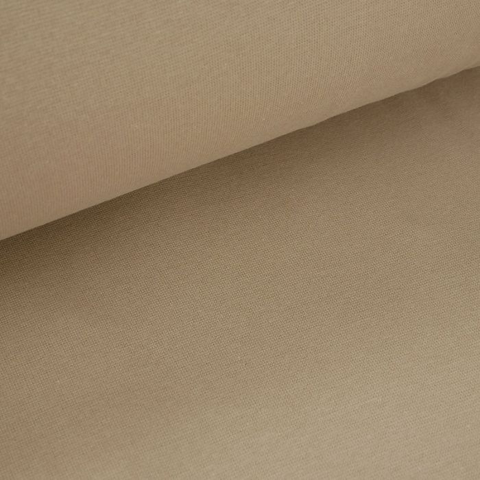 Bord-côte tubulaire uni oeko-tex - beige x 10 cm