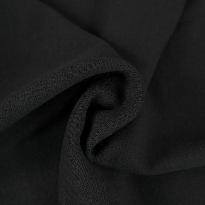 Bord-côte tubulaire uni oeko-tex - noir x 10 cm