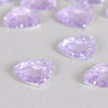 Cabochon triangle à facettes 13mm mauve x1