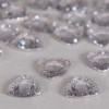 Cabochon triangle à facettes 13mm gris x1