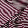 Tissu popeline de coton à rayures - bordeaux x 10 cm