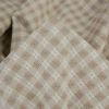 Tissu coton texturé carreaux vichy - beige x 10 cm