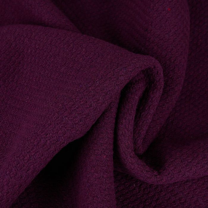 Tissu lainage texturé haute couture - pourpre x 10 cm