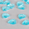 Cabochon triangle à facettes 13mm bleu x1