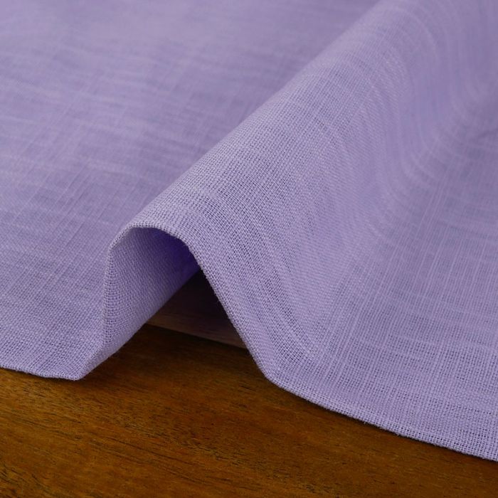 Tissu ramie Linen look - lilas x 10cm