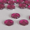Cabochon rond à facettes 15mm violet x1