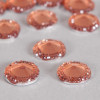 Cabochon rond à facettes 15mm marron x1