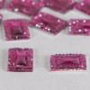 Cabochon rectangle à facettes 14mm violet x1
