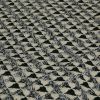 Tissu jacquard triangles lurex - noir x 10 cm