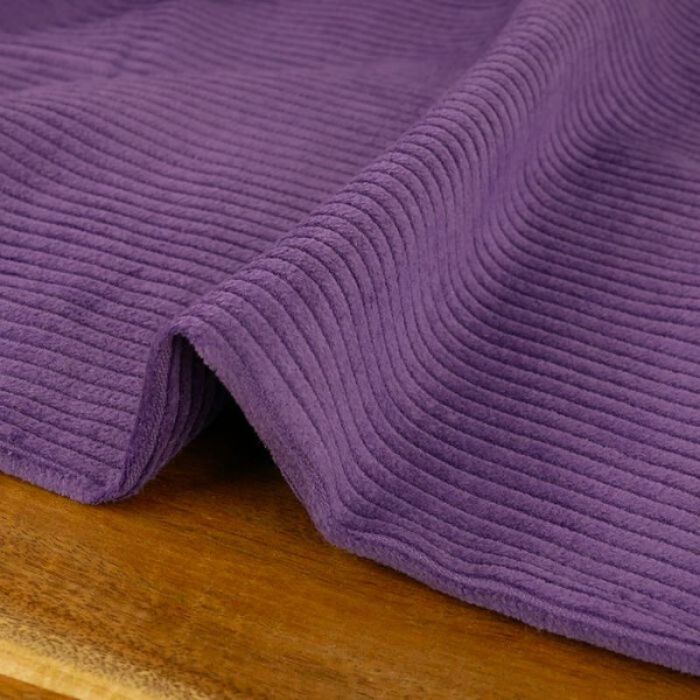 Tissu velours côtelé - violet x 10 cm