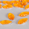 Cabochon ovale à facettes 18mm ambre x1