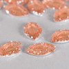 Cabochon ovale à facettes 15mm saumon x1