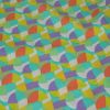 Tissu viscose motifs géométriques - multicolore x 10 cm