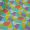 Tissu viscose motifs géométriques - multicolore x 10 cm