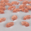 Cabochon ovale à facettes 15mm marron x1