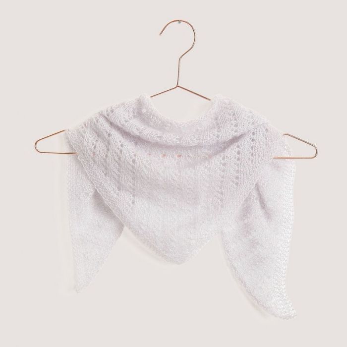 Kit tricot petit châle 08 en mohair paillettes - Rico design
