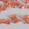 Cabochon noeud papillon droit à brillants 21mm marron x1