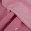 Tissu jersey sweat gratté coeurs - rose x 10 cm