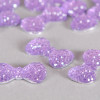 Cabochon noeud papillon arrondi à brillants 23mm violet x1